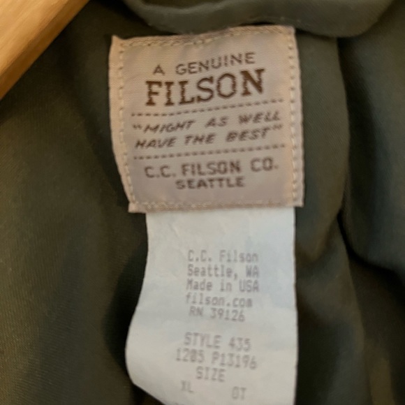 Filson Jackets & Coats Filson 435 Oil Cloth Wax Cotton Waterfowl
